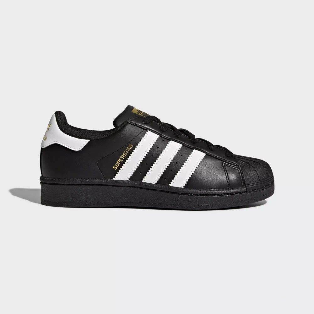 Adidas Superstar Tenis Negros Para Niña (MX-17702)